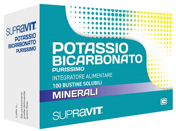 SUPRAVIT POTASSIO BICARBONATO PURISSIMO 100 BUSTINE - Farmacia Nuova Dr.ssa Gabriella Catellani