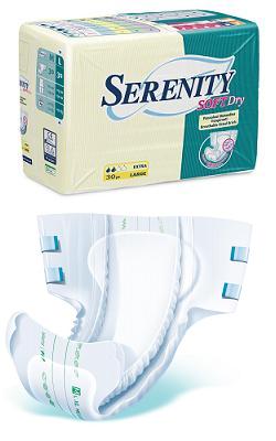 PANNOLONE PER INCONTINENZA SERENITY SOFTDRY FORMATO SUPER TAGLIA MEDIUM 30 PEZZI - Farmacia Nuova Dr.ssa Gabriella Catellani