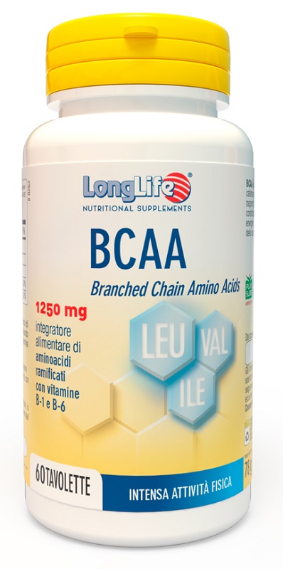 LONGLIFE BCAA 1250 MG 60 TAVOLETTE - Farmacia Nuova Dr.ssa Gabriella Catellani