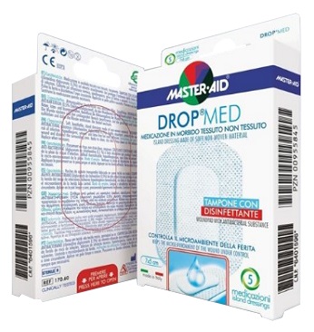 MEDICAZIONE ADESIVA MASTER-AID DROP MED 12,5X12,5 5 PEZZI - Farmacia Nuova Dr.ssa Gabriella Catellani
