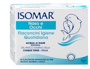 ISOMAR SOLUZIONE ISOTONICA ACQUA MARE IGIENE QUOTIDIANA 24 FLACONCINI MONODOSE 5 ML - Farmacia Nuova Dr.ssa Gabriella Catellani