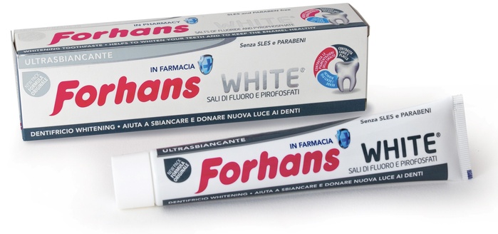 FORHANS SP WHITE DENTIF 75ML - Farmacia Nuova Dr.ssa Gabriella Catellani
