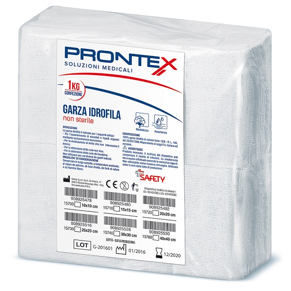 PRONTEX GARZA 10X10CM 1KG - Farmacia Nuova Dr.ssa Gabriella Catellani