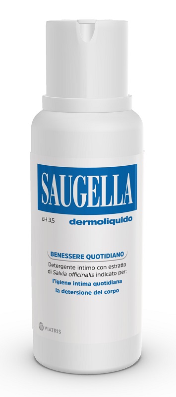 SAUGELLA DERMOLIQUIDO PH 3,5 DETERGENTE INTIMO BENESSERE QUOTIDIANO 750 ML - Farmacia Nuova Dr.ssa Gabriella Catellani