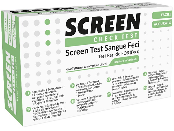 SCREEN TEST RAPIDO PRESENZA DI SANGUE OCCULTO NELLE FECI SCREEN TEST FOB - Farmacia Nuova Dr.ssa Gabriella Catellani
