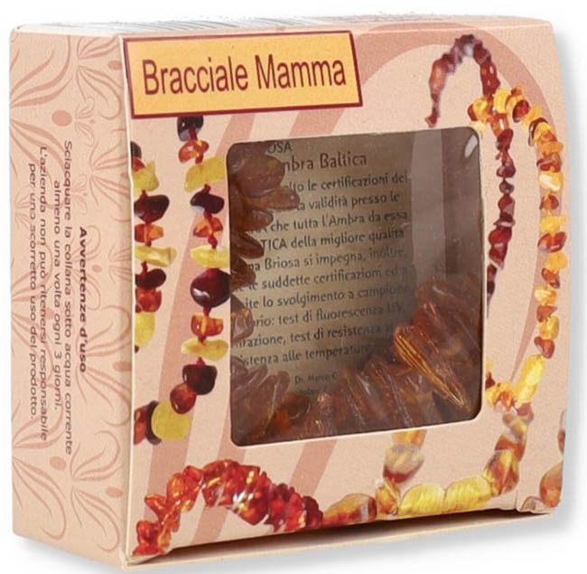 ALMABABY AMBRA BRACCIALETTO MAMMA COGNAC - Farmacia Nuova Dr.ssa Gabriella Catellani
