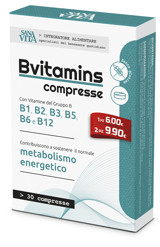 SANAVITA BVITAMINS 30 COMPRESSE - Farmacia Nuova Dr.ssa Gabriella Catellani