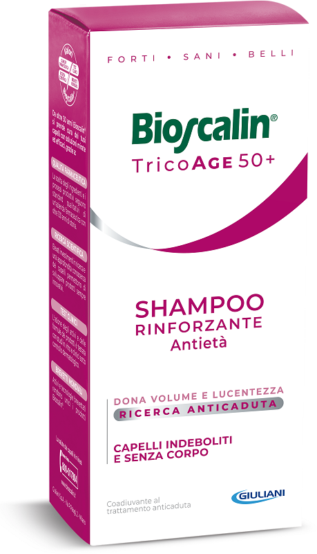 BIOSCALIN TRICOAGE SHAMPOO RINFORZANTE ANTIETA' 200 ML - Farmacia Nuova Dr.ssa Gabriella Catellani