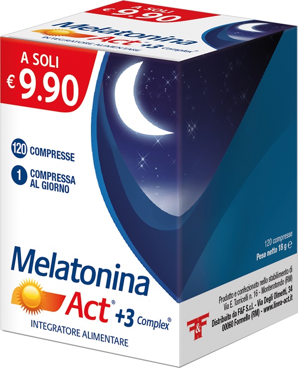 MELATONINA ACT +3 COMPLEX 120 COMPRESSE - Farmacia Nuova Dr.ssa Gabriella Catellani