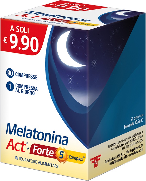 MELATONINA ACT+FORTE 5 COMPLEX 90 COMPRESSE - Farmacia Nuova Dr.ssa Gabriella Catellani