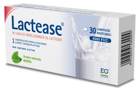LACTEASE 4500 FCC AROMA MENTA 30 COMPRESSE MASTICABILI - Farmacia Nuova Dr.ssa Gabriella Catellani