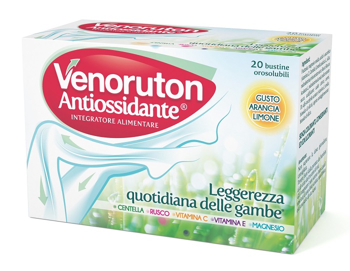 VENORUTON ANTIOSSIDANTE 20 BUSTINE OROSOLUBILI MONODOSE - Farmacia Nuova Dr.ssa Gabriella Catellani