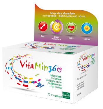 VITAMIN 360 MULTIVITAMINICO MULTIMINERALE 70 COMPRESSE ASTUCCIO 93,10 G - Farmacia Nuova Dr.ssa Gabriella Catellani