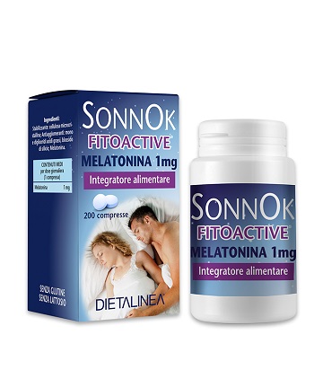 SONNOK FITOACTIVE MELATONINA 1MG 200 COMPRESSE DIETALINEA - Farmacia Nuova Dr.ssa Gabriella Catellani