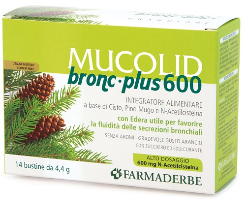 MUCOLID BRONC PLUS 600 14 BUSTINE - Farmacia Nuova Dr.ssa Gabriella Catellani