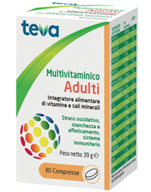 MULTIVITAMINICO ADULTI TEVA 30 COMPRESSE 30 G - Farmacia Nuova Dr.ssa Gabriella Catellani