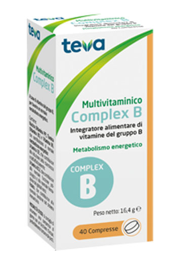 MULTIVITAMINICO COMPLEX B TEVA 40 COMPRESSE 16,4 G - Farmacia Nuova Dr.ssa Gabriella Catellani
