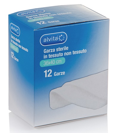 ALVITA GARZA STERILE IN TESSUTO NON TESSUTO 36X40CM 12 PEZZI - Farmacia Nuova Dr.ssa Gabriella Catellani