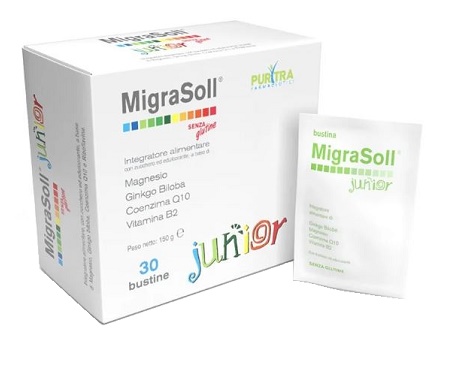 MIGRASOLL JUNIOR ASTUCCIO 30 BUSTE - Farmacia Nuova Dr.ssa Gabriella Catellani