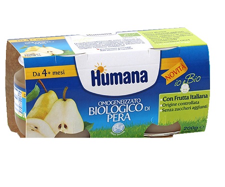 HUMANA OMOGENEIZZATO PERA BIO 2 VASETTI 100 G - Farmacia Nuova Dr.ssa Gabriella Catellani