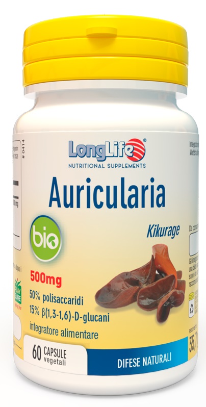 LONGLIFE AURICULARIA BIO 60 CAPSULE - Farmacia Nuova Dr.ssa Gabriella Catellani