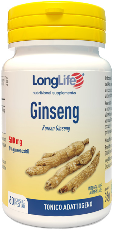 LONGLIFE GINSENG 5% 60 CAPSULE VEGETALI - Farmacia Nuova Dr.ssa Gabriella Catellani