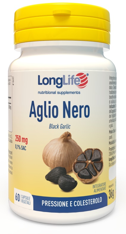 LONGLIFE AGLIO NERO 60 CAPSULE VEGETALI - Farmacia Nuova Dr.ssa Gabriella Catellani
