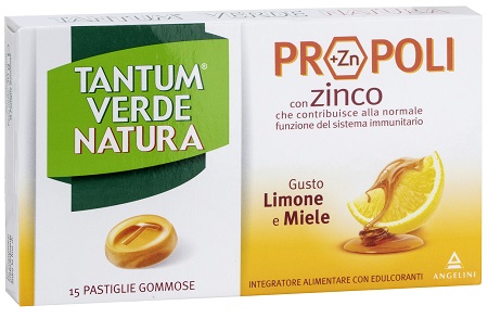 TANTUM VERDE NATURA 15 PASTIGLIE GOMMOSE LIMONE & MIELE - Farmacia Nuova Dr.ssa Gabriella Catellani
