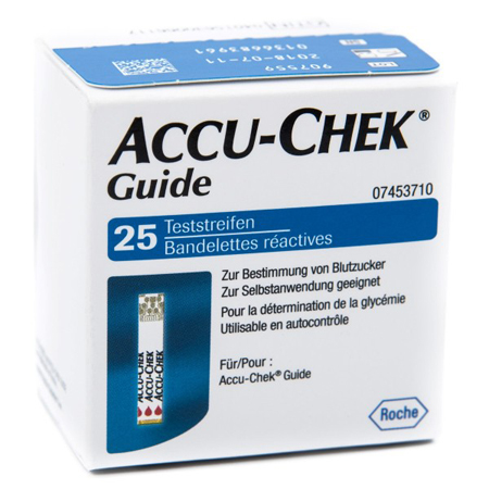 STRISCE MISURAZIONE GLICEMIA ACCU-CHEK GUIDE 25 PEZZI CONFEZIONE RETAIL - Farmacia Nuova Dr.ssa Gabriella Catellani