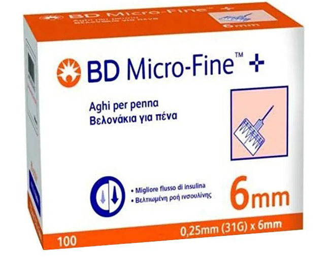 AGO PER PENNA DA INSULINA BD MICROFINE GAUGE 31 6MM 100 PEZZI - Farmacia Nuova Dr.ssa Gabriella Catellani