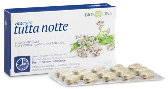 VITACALM TUTTA NOTTE FAST/RETARD 30 COMPRESSE - Farmacia Nuova Dr.ssa Gabriella Catellani
