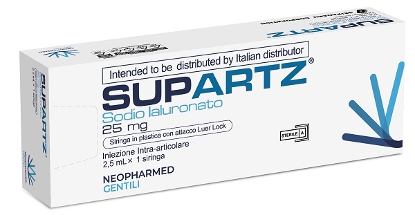 SIRINGA PRERIEMPITA INTRA-ARTICOLARE SUPARTZ ACIDO IALURONICO 25 MG 2,5 ML 1 PEZZO - Farmacia Nuova Dr.ssa Gabriella Catellani