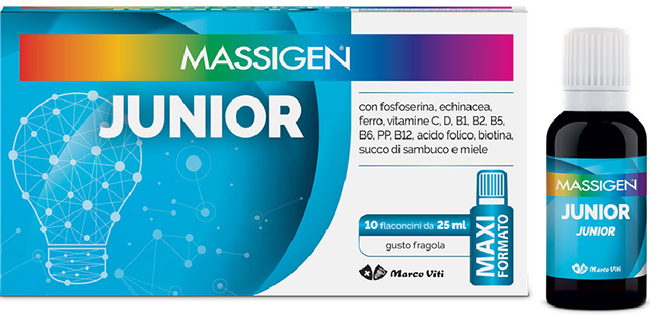 MASSIGEN JUNIOR 10 FLACONI DA 25 ML - Farmacia Nuova Dr.ssa Gabriella Catellani