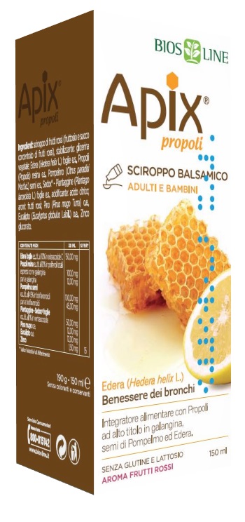 APIX PROPOLI SCIROPPO BALSAMICO SENZA CONSERVANTI 150 ML BIOSLINE - Farmacia Nuova Dr.ssa Gabriella Catellani