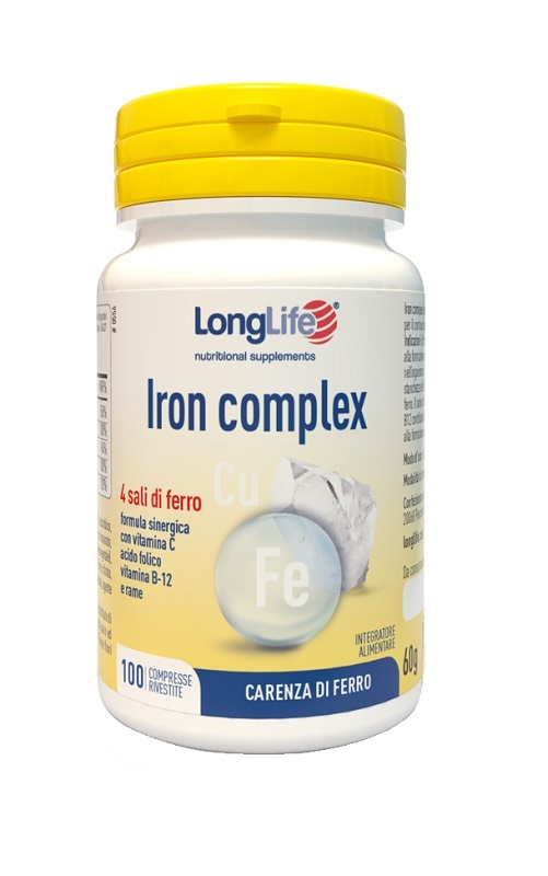 LONGLIFE IRON COMPLEX 100 COMPRESSE RIVESTITE - Farmacia Nuova Dr.ssa Gabriella Catellani