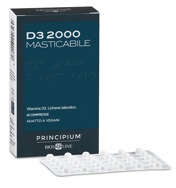 PRINCIPIUM D3 2000 MASTICABILE 60 COMPRESSE - Farmacia Nuova Dr.ssa Gabriella Catellani