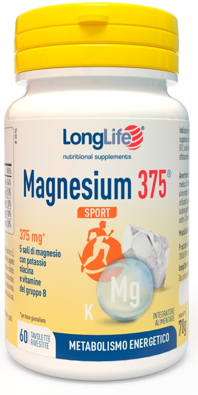 LONGLIFE MAGNESIUM 375 SPORT 60 TAVOLETTE - Farmacia Nuova Dr.ssa Gabriella Catellani