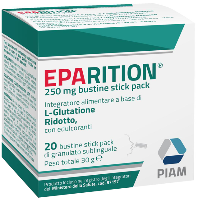EPARITION 20 BUSTINE STICK PACK DA 250 MG DI GRANULATO SUBLINGUALE - Farmacia Nuova Dr.ssa Gabriella Catellani