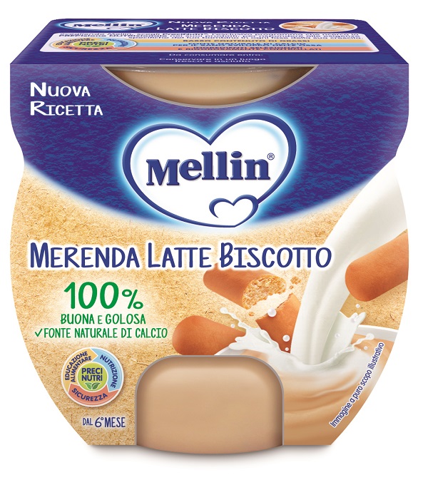 MELLIN MERENDA LATTE BISCOTTO 2 X 100 G - Farmacia Nuova Dr.ssa Gabriella Catellani