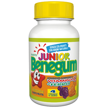 BENEGUM JUNIOR VIT C E FERRO 40 CARAMELLE GOMMOSE GUSTO FRUTTA - Farmacia Nuova Dr.ssa Gabriella Catellani
