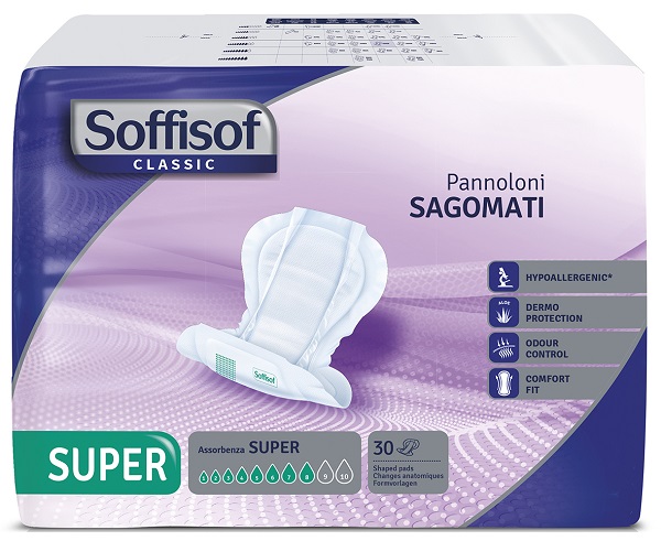 PANNOLONE SOFFISOF CLASSIC SAGOMATO SUPER 30 PEZZI - Farmacia Nuova Dr.ssa Gabriella Catellani