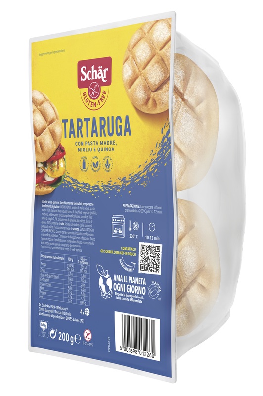 SCHAR TARTARUGA PANE SENZA LATTOSIO 200 G - Farmacia Nuova Dr.ssa Gabriella Catellani