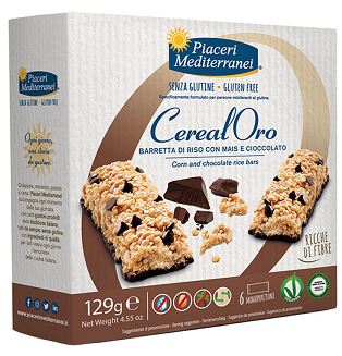PIACERI MEDITERRANEI BARRETTA DI RISO CON MAIS E CIOCCOLATO 129 G - Farmacia Nuova Dr.ssa Gabriella Catellani