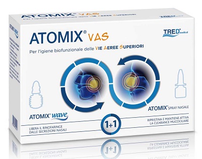 ATOMIX VAS KIT PER IGIENE FUNZIONALE DELLE VIE AEREE SUPERIORI ATOMIC WAVE + SPRAY - Farmacia Nuova Dr.ssa Gabriella Catellani