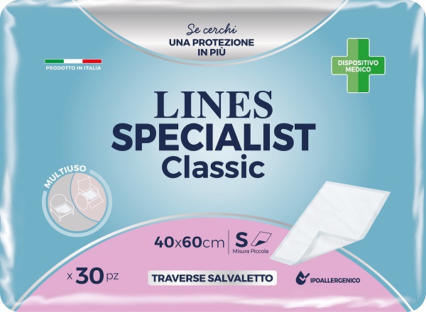 TRAVERSA PER INCONTINENZA LINES SPECIALIST CLASSIC 40X60 CM 30 PEZZI - Farmacia Nuova Dr.ssa Gabriella Catellani