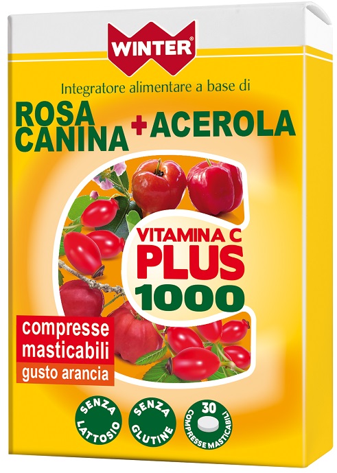 WINTER VITAMINA C PLUS 1000 ROSA CANINA + ACEROLA 30 COMPRESSE MASTICABILI - Farmacia Nuova Dr.ssa Gabriella Catellani