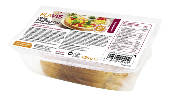 FLAVIS PANE CASERECCIO PANE APROTEICO A FETTE 220 G - Farmacia Nuova Dr.ssa Gabriella Catellani