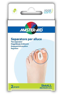 SEPARATORE DITA IN GEL MASTER-AID FOOTCARE PER ALLUCE SMALL 2 PEZZI D1 - Farmacia Nuova Dr.ssa Gabriella Catellani