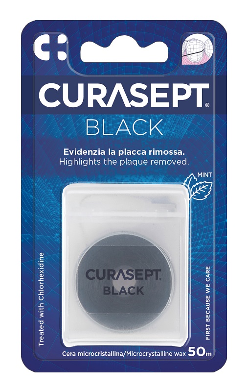 CURASEPT FLOSS CERATO NERO CLOREXIDINA - Farmacia Nuova Dr.ssa Gabriella Catellani