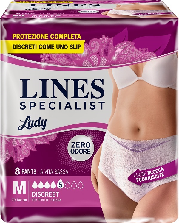 LINES SPECIALIST PANTS DISCREET M FARMA 8 PEZZI - Farmacia Nuova Dr.ssa Gabriella Catellani